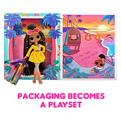 LOL Surprise OMG World Travel Muñeca de Moda Sunset - con 15 sorpresas Que Incluyen Vestido, Zapatos, Accesorios de Viaje y más - Caja Reutilizable - para coleccionar - Edad: 4+ años