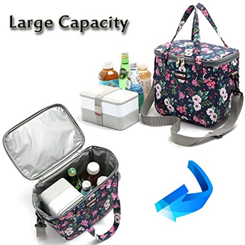 Loncheras Para Mujeres Bolsa Térmica Porta Alimentos 9L Hermética Bolsa Térmica Plegable Nevera Tela Bolsas Comida Nevera Almuerzo para Adultos Mujer Niñas Trabajo Escuela Playa Camping (Starry)