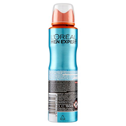 L'Oréal Paris Men Expert Carbon Protect - Desodorante en spray antitranspirante para hombre Potencia de enfriamiento