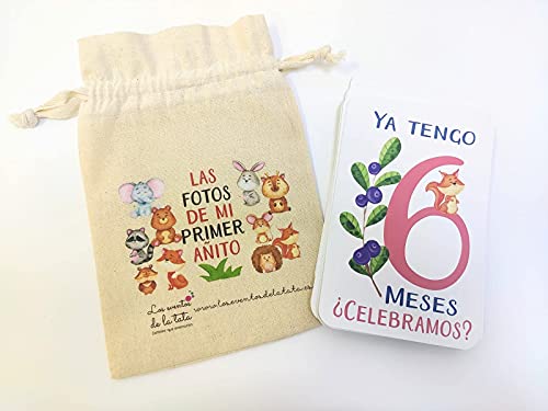 Los Eventos de la Tata. Regalo Original 40 Tarjetas de Recuerdo. Tarjetas Baby Milestone para el primer añito. Tarjetas de Fotos de Momentos Especiales del bebé (Español)