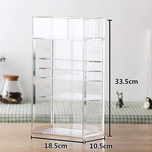 LOSYU Transparente Muti-Capa de Maquillaje Ajustable Organizador, encimera de acrílico Estante de joyería Grandes Cajas de Almacenamiento de cosméticos, Caja de exhibición for Vanity Baño Dresser