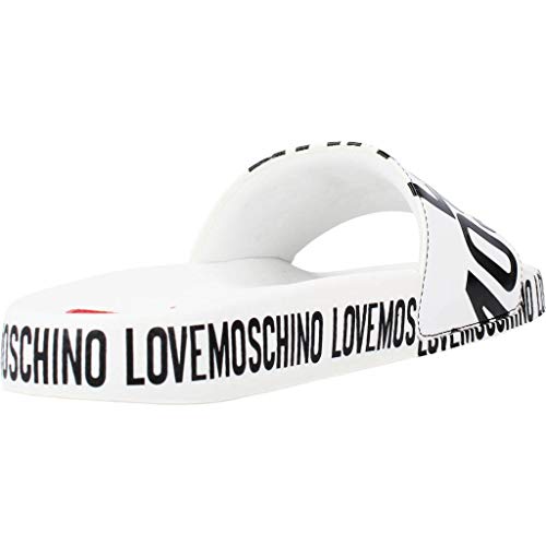 LOVE MOSCHINO Ciabatta Sabot Pool 25 Logo Bianco JA28032G1CI12100