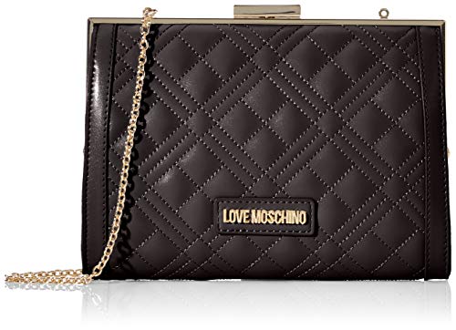 Love Moschino Jc4289pp0a, Bolso de Mano. para Mujer, Negro (Black Quilted), 6x15x21 Centimeters (W x H x L)