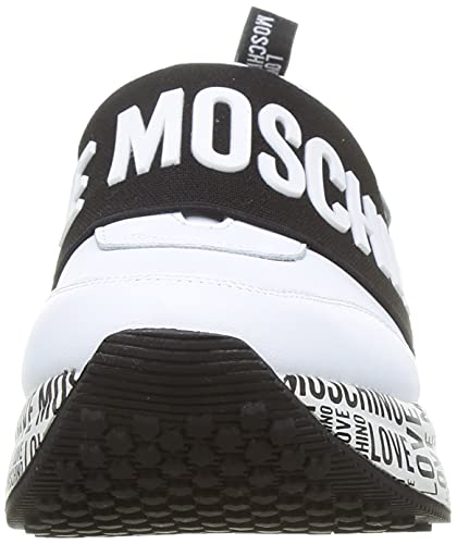 Love Moschino, Scarpe Da Donna, Pre Collezione Autunno Inverno 2021, Zapatillas Mujer, Color Blanco, 37 EU