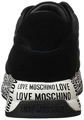 Love Moschino, Scarpe da Donna, Pre Collezione Autunno Inverno 2021, Zapatillas Mujer, Negro, 40 EU