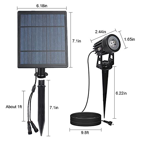 Luz Solar para Exterior, T-SUN Foco Solar Blanca Cálido, 3000K Super Brillante Iluminación, 270º Gran Angular de Ajuste, Proyector Solar Exterior Impermeable IP65 para Jardín/Camino/Terraza