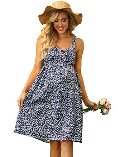 Maacie Mujer Vestido Bohemio para Embarazadas de Maternidad sin Mangas M 51S21#2