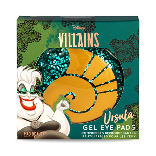 MAD Beauty Parches Refrescantes para Ojos Reutilizables Úrsula, Disney Villains Ursula Eye Pads, Translúcido