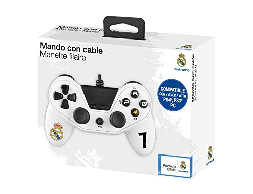 Mando con cable Pro4 controller para consola PS4 / Slim/ Pr - PC -PS3 - Accesorios de videojuegos Real Madrid