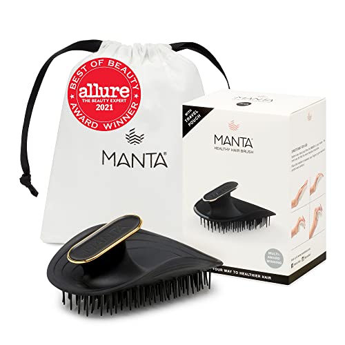 Manta Hair Cepillo Para El Pelo, Cepillo Para El Cabello Totalmente Flexible, Negro