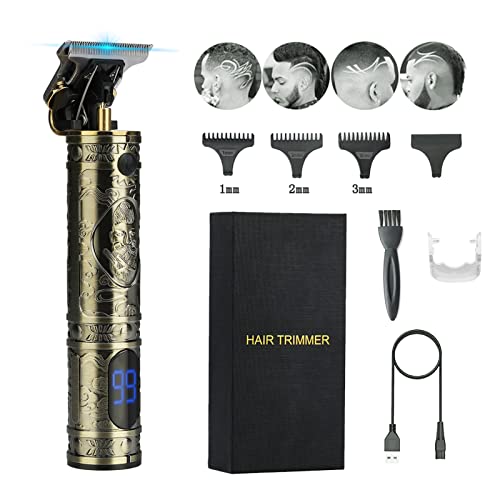 Máquina Cortar Pelo, Cortapelos Hombre Profesional, Inalámbrico Corte Pelo, Recortadora Eléctrica, Recortador Pelo Barba Kit, Carga USB, Regalo de San Valentin para Hombre, para Familias, Peluqueros