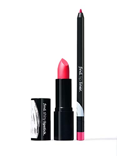 Marca Amazon - find. Bold Beauty (Barra de labios brillante n.8 + Perfilador de labios n.5)