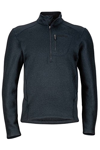 Marmot Camisa de manga larga con cremallera 1/2 para hombre, Hombre, 71100, negro azabache, S