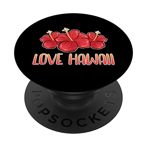 Maui Sunset Hawaiian Hibiscus Flores Honolulu Love Hawaii PopSockets PopGrip Intercambiable