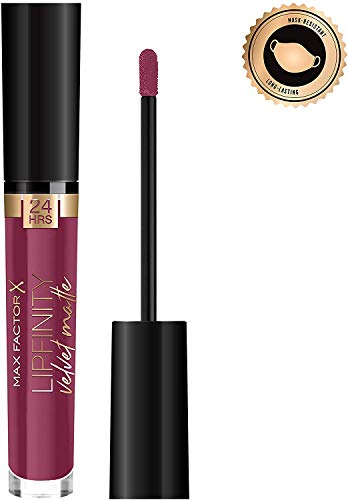 Max Factor LipFinity Velvet Matte Pintalabios, Tono: 050 Satin Berry - 3.5 ml