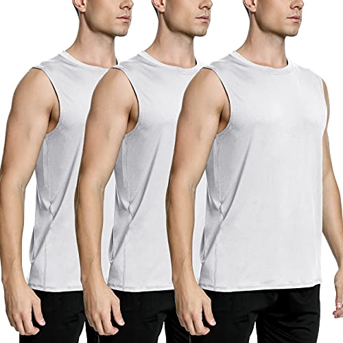 MeetHoo Camisetas de Tirantes Hombre Chaleco Deportivo Entrenamiento Camiseta sin Mangas Deportivas Fitness Verano para Deporte Gimnasio Correr Fútbol y Ciclismo