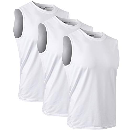 MeetHoo Camisetas de Tirantes Hombre Chaleco Deportivo Entrenamiento Camiseta sin Mangas Deportivas Fitness Verano para Deporte Gimnasio Correr Fútbol y Ciclismo