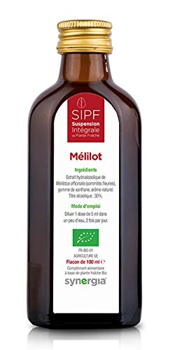 ❀ Meliloto eco francés ❀ Solución bebible de plantas frescas - Pesadez de piernas - Certificado de origen Francia ✓ Certificado AB ✓