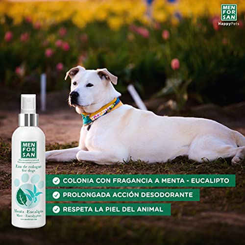 MENFORSAN Colonia para perros menta y eucalipto 125ml, Aroma refrescante y duradero