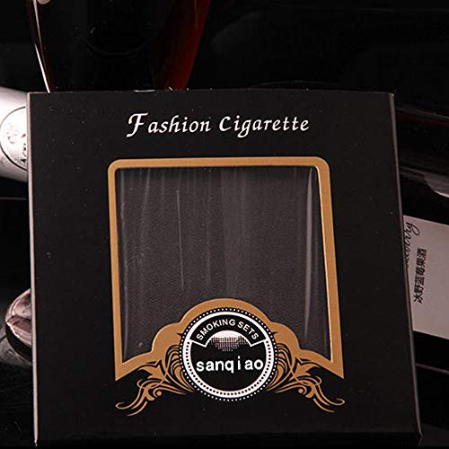 MINGZE Pitillera, Cuero de Marco de Metal Caja de Cigarrillos Estuche para Porta Cigarrillos Delgado Fácil de Llevar, Prefecto para Usted o como un Tabaco Regalo para Padre u Amigo Fumado