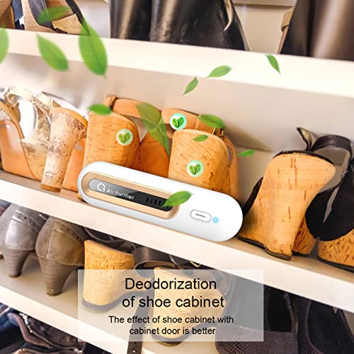 Mini USB Desodorante de Refrigerador - Generador de Ozono O3 Ambientador Nevera - Eliminador de Olores Frigorifico, Purificador de Aire de Espacios Pequeños para Nevera, Coche, Zapatero, Armario