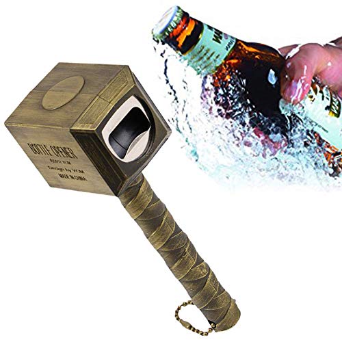 MIUE Creativo Abridor De Cerveza - Martillo De Thor En Forma De Vino Cerveza Abridor De Botellas Material Abs Abridor De Botellas para Barra De Cocina Herramientas, Gold