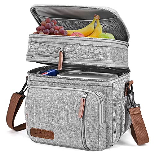 MIYCOO 15L Bolsa Isotermica Bolsa Termica Porta Alimentos mujeres/hombres de Almuerzo Nevera Portatil para Alimentos Frutas con cinturón de hombro ajustable