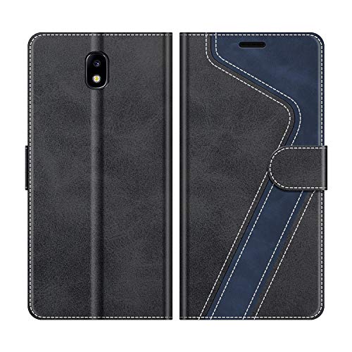 MOBESV Funda para Samsung Galaxy J3 2017, Funda Libro Samsung J3 2017, Funda Móvil Samsung Galaxy J3 2017 Magnético Carcasa para Samsung Galaxy J3 2017 Funda con Tapa, Elegante Negro