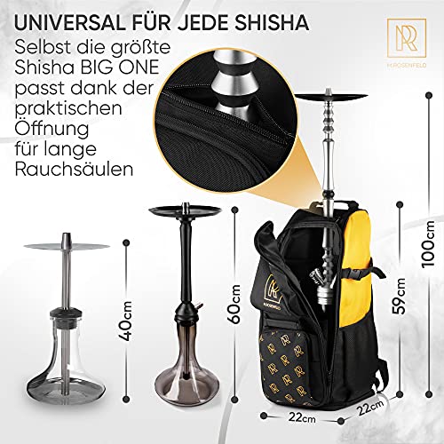 Mochila para Cachimba Maletas De Viaje con 13 Compartimentos para Boquillas Cachimba Shisha Accesorios Bolsa Grande para Cachimba Acolchado Y Resistente Al Agua Mochila De Viaje