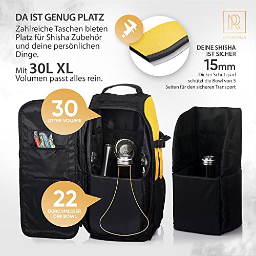 Mochila para Cachimba Maletas De Viaje con 13 Compartimentos para Boquillas Cachimba Shisha Accesorios Bolsa Grande para Cachimba Acolchado Y Resistente Al Agua Mochila De Viaje