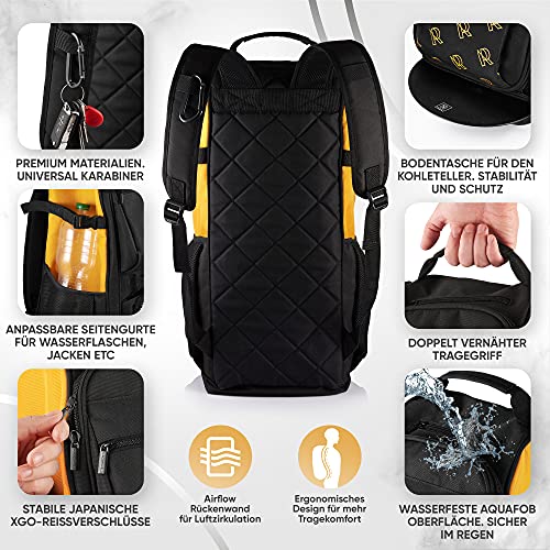 Mochila para Cachimba Maletas De Viaje con 13 Compartimentos para Boquillas Cachimba Shisha Accesorios Bolsa Grande para Cachimba Acolchado Y Resistente Al Agua Mochila De Viaje