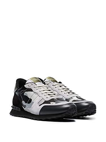 Moda De Lujo | Valentino Hombre TY2S0723XVUIJ7 Gris Cuero Zapatillas | Temporada Permanente