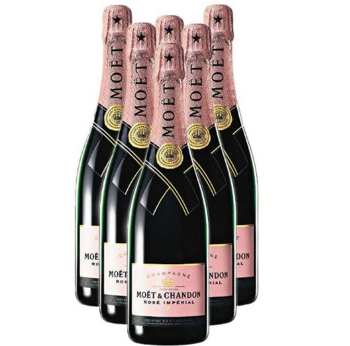 Moet and Chandon Rose Imperial Champagne NV 75 cl (Pack of 6)