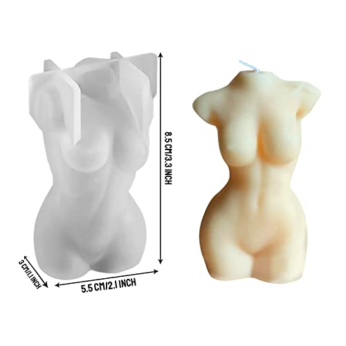 Molde Silicona Cuerpo Humano,Velas Cuerpo Mujer,Moldes Para Velas Cuerpo,Cuerpo Femenino Y Masculino,Resina 3d Moldes,Para Hacer Velas Perfumadas De Chocolate (Chica caliente)