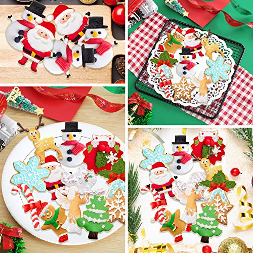 Moldes para Galletas Navidad, joyoldelf 12 Pcs Molde Galletas Navidad Cortadores de Galletas Moldes - Hombre de Jengibre, Árbol de Navidad, Reno, Santa, Copo de Nieve, Muñeco de Nieve, Reno y otras