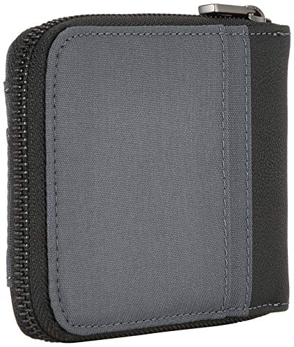 Moleskine Colección ID, Cartera con Cremalleras, 4 Compartimentos Interiores y 4 Exteriores para Tarjetas Bancarias, 1 Bolsillo, 2 Compartimentos Extra, Dimensiones 12,5 x 1 x 9 cm, Color Gris Pizarra