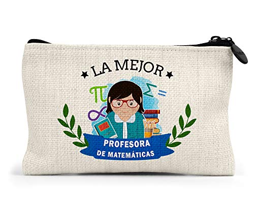 Monedero La Mejor Profesora De Matematicas del Mundo Regalo Original Profesores Personalizado