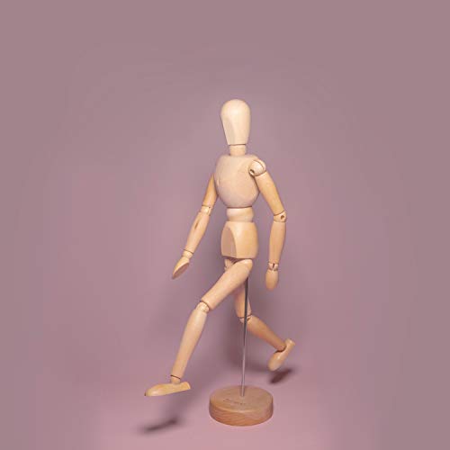 Mont Marte Maniqui Dibujo – Mannekin Masculino de 30cm – Muñeco articulado, Marioneta de Madera, Maniquí flexible, ideal como Modelo para Dibujar