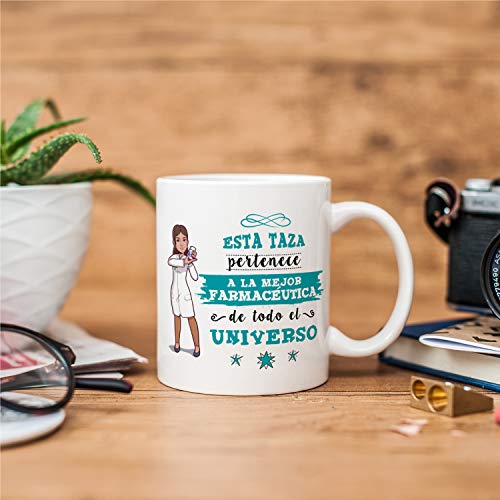 MUGFFINS Taza Farmacéutica (Mejor del Universo) - Regalos Originales y Divertidos de Farmacia