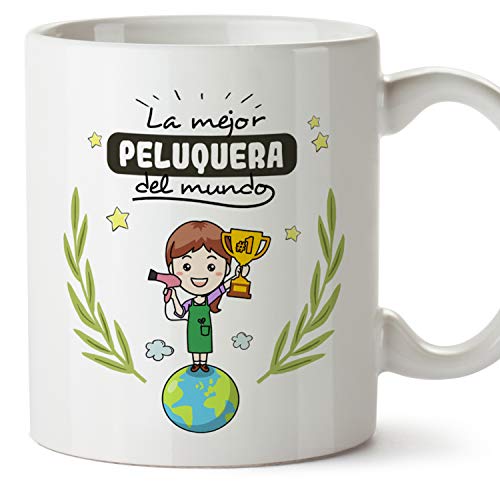 MUGFFINS Taza Peluquera (Mejor del Mundo) - Regalos Originales y Divertidos de Peluquería