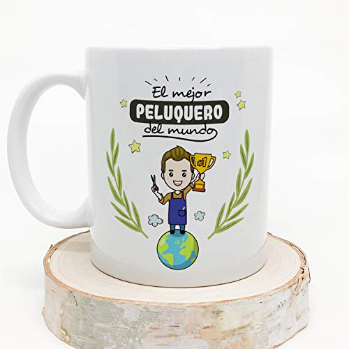 MUGFFINS Taza Peluquero (Mejor del Mundo) - Regalos Originales y Divertidos de Peluquería