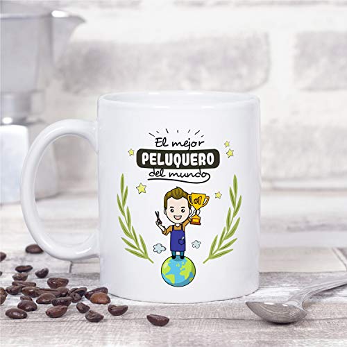 MUGFFINS Taza Peluquero (Mejor del Mundo) - Regalos Originales y Divertidos de Peluquería