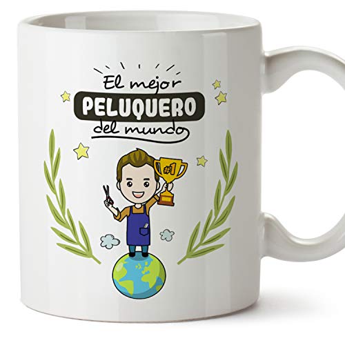 MUGFFINS Taza Peluquero (Mejor del Mundo) - Regalos Originales y Divertidos de Peluquería