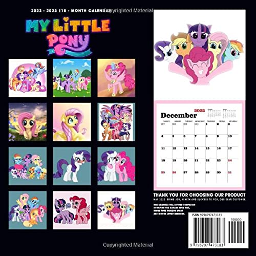 My Lịttle Pọny Calendar 2022: OFFICIAL Cartoon calendar 2022 - 18 months (2022-2023) - monthly planner.Gifts boys girls kids and all Fans for ... Kalendar calendario calendrier 16 monthly.5