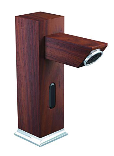 MyBer® Grifo de madera para lavabo con sensor de movimiento (Cocobolo)