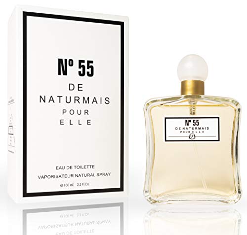 N°55 Eau De Toilette Intense 100 ml. Imitaciones Compatible con Eau De Parfum Chan. N°5, Perfume Equivalente Mujeres