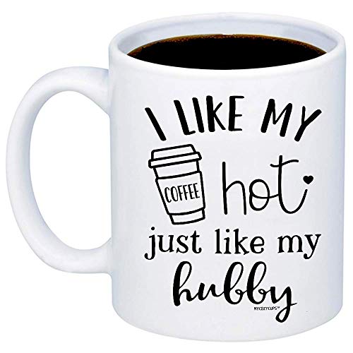 N\A Regalos - Me Gusta mi café Caliente como mi Esposo Taza de café - Taza Divertida con Idea Mejor tía Effin de una Sobrina o Sobrino - Regalo de cumpleaños, Navidad, Día de la ma