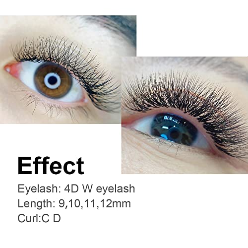 NAGARAKU Extensiones de Pestañas Volumen Ruso Prefabricados 4D 0.07 D 14mm Mix Tejidas a Mano Injerto Fácil Natural Blando Suave Eyelash Extensions Pestañas Postizas Negro