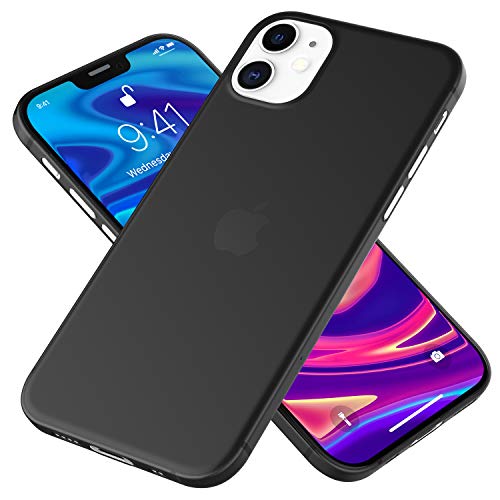 NALIA Ultra-Fina Carcasa Compatible con iPhone 12 Mini Funda, Cubierta Protectora Delgado Ligera Hard Case Rigida Bumper, Telefono Movil Estuche Slim Cover Smartphone Cobertura Dura, Color:Negro