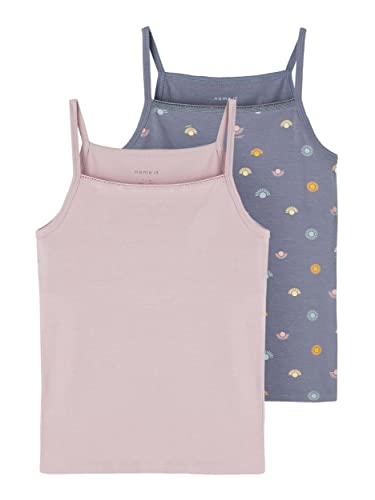 NAME IT NKFSTRAP Top 2P FOLKSSTONE Sun Noos Camiseta, Gris, 158/164 cm para Niñas